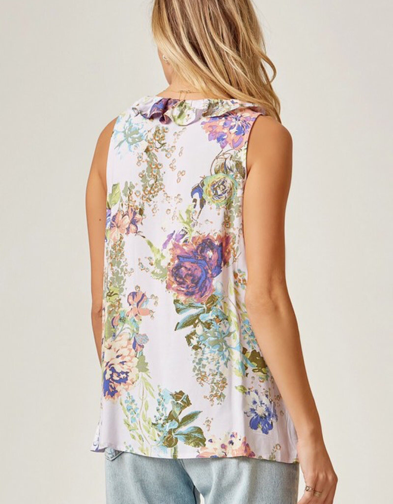 Dory Floral Tank - Lavender