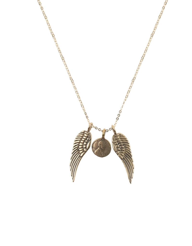 Petite Penny and Wing Necklace