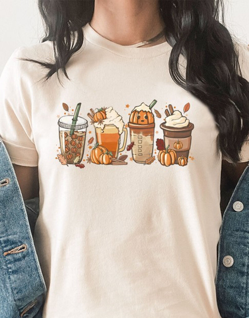 Boho Pumpkin Spice Graphic Tee - Cream