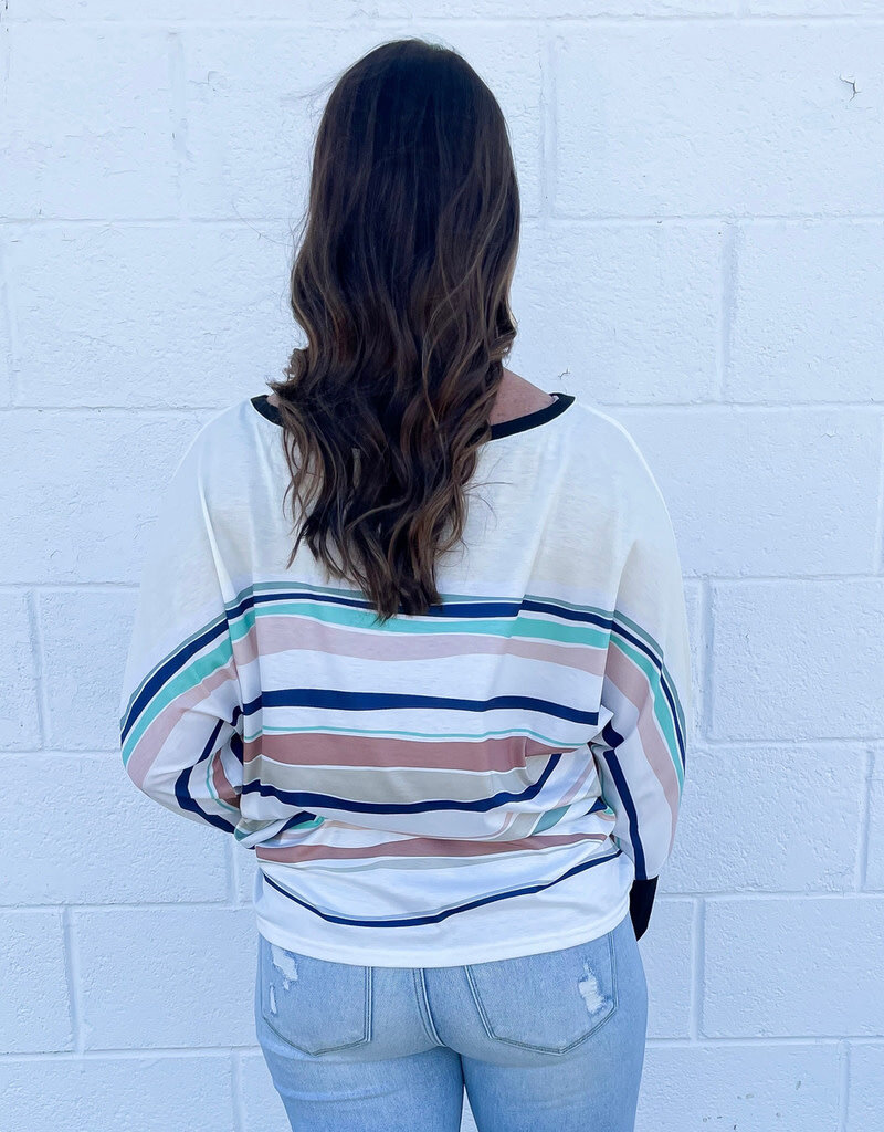 Kate Striped Wide Neck Top
