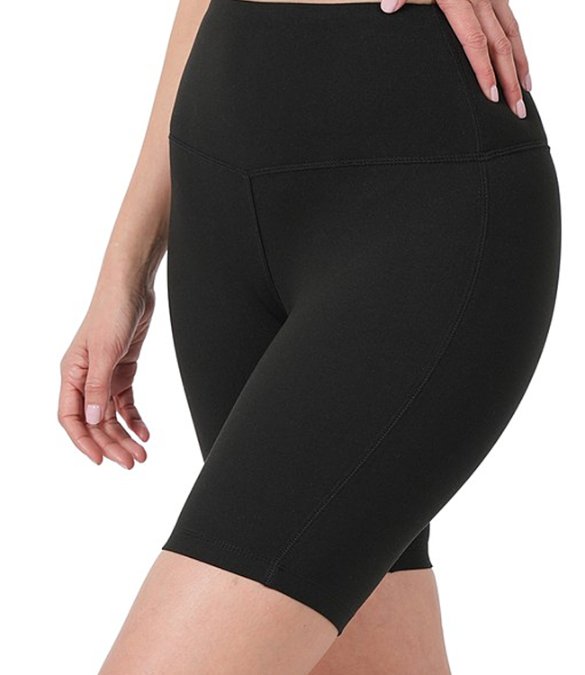 Wide Waistband Biker Shorts Black Boutique 23