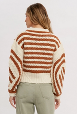 Serena Stripe Openwork Sweater