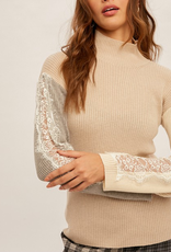 Lottie Lace Sleeve Sweater