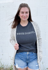 North Dakota Short Sleeve - Heather Charcoal/White