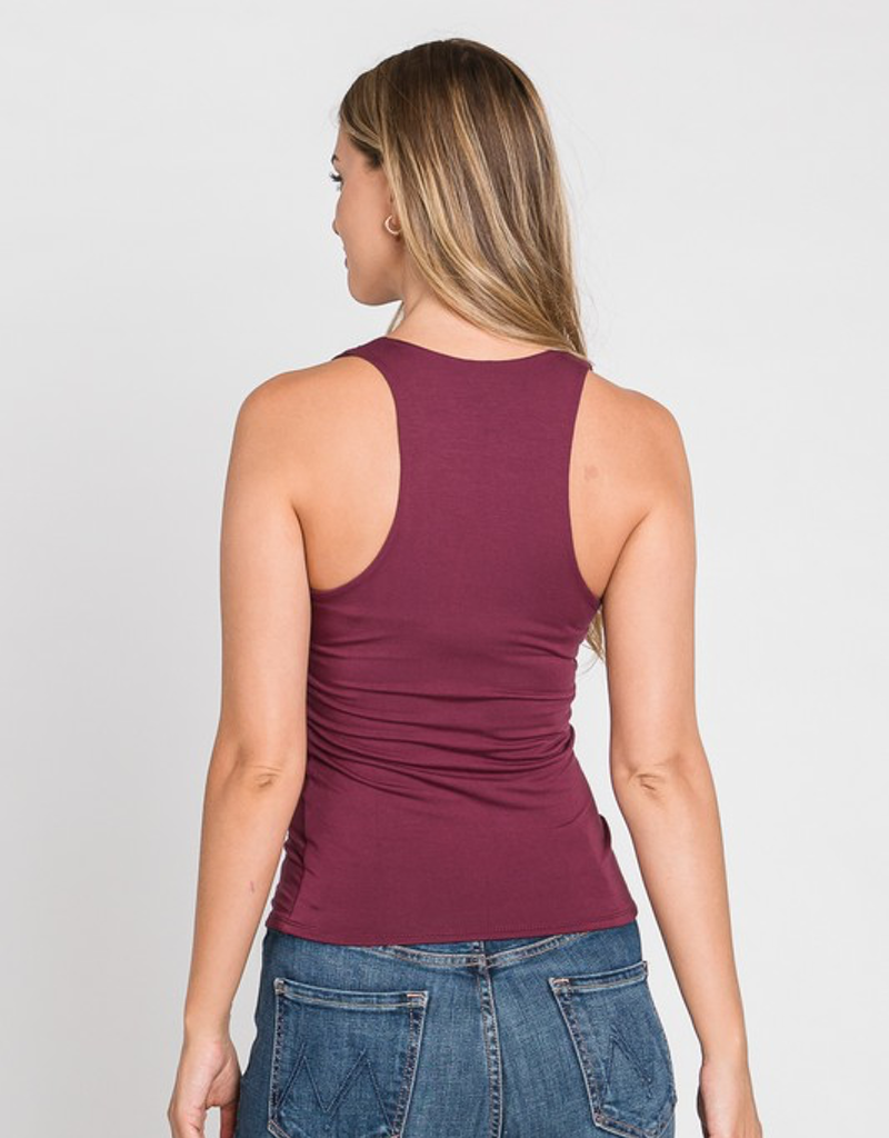 Perfect Fit V-Neck Tank - Raspberry