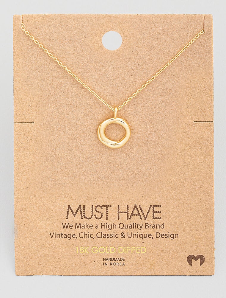 Mini Circle Charm Necklace