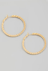 Wheat Chain Latch Hoop Earrings