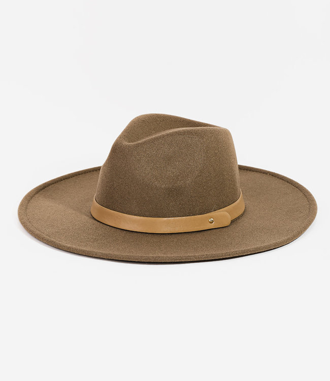 Leather Strap Fedora Hat Boutique 23