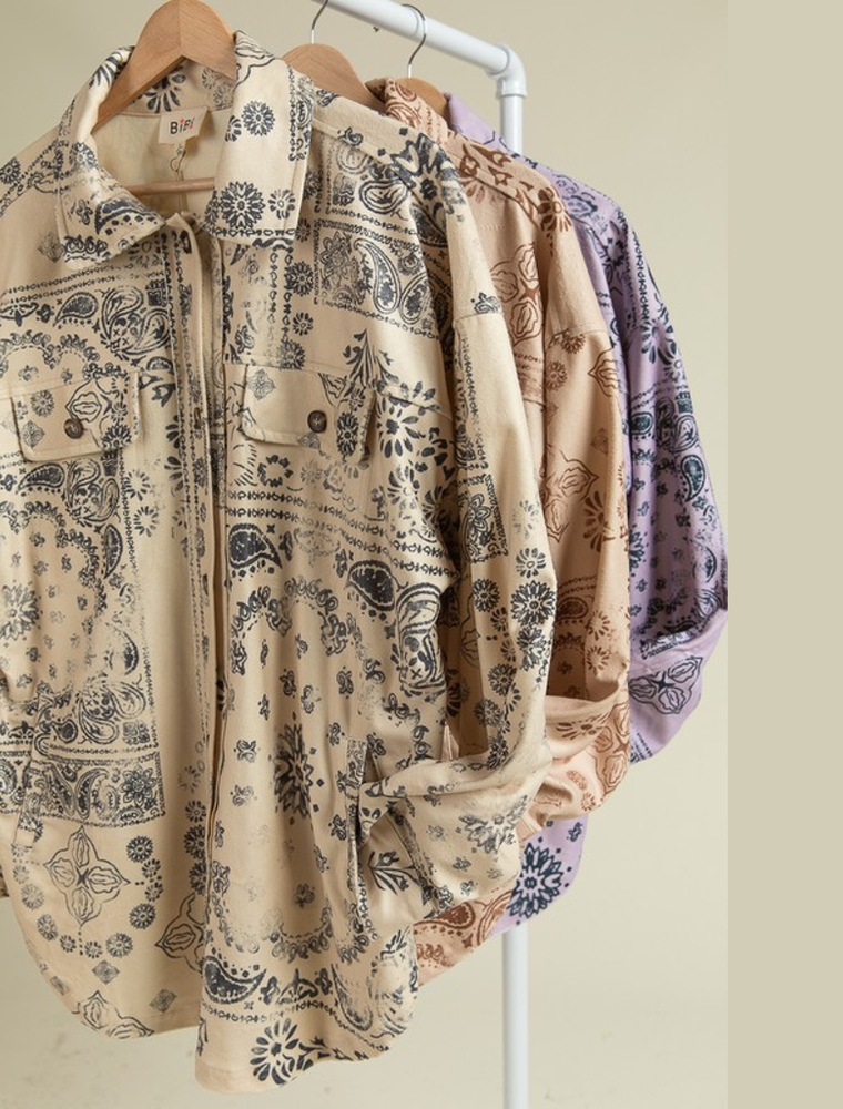 Oakley Oversized Paisley Print Shacket