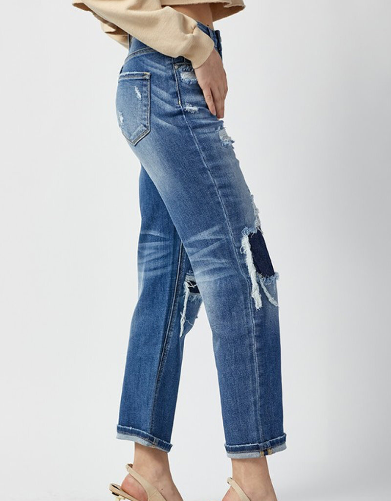 Gracie High Rise Straight Jeans - Dark