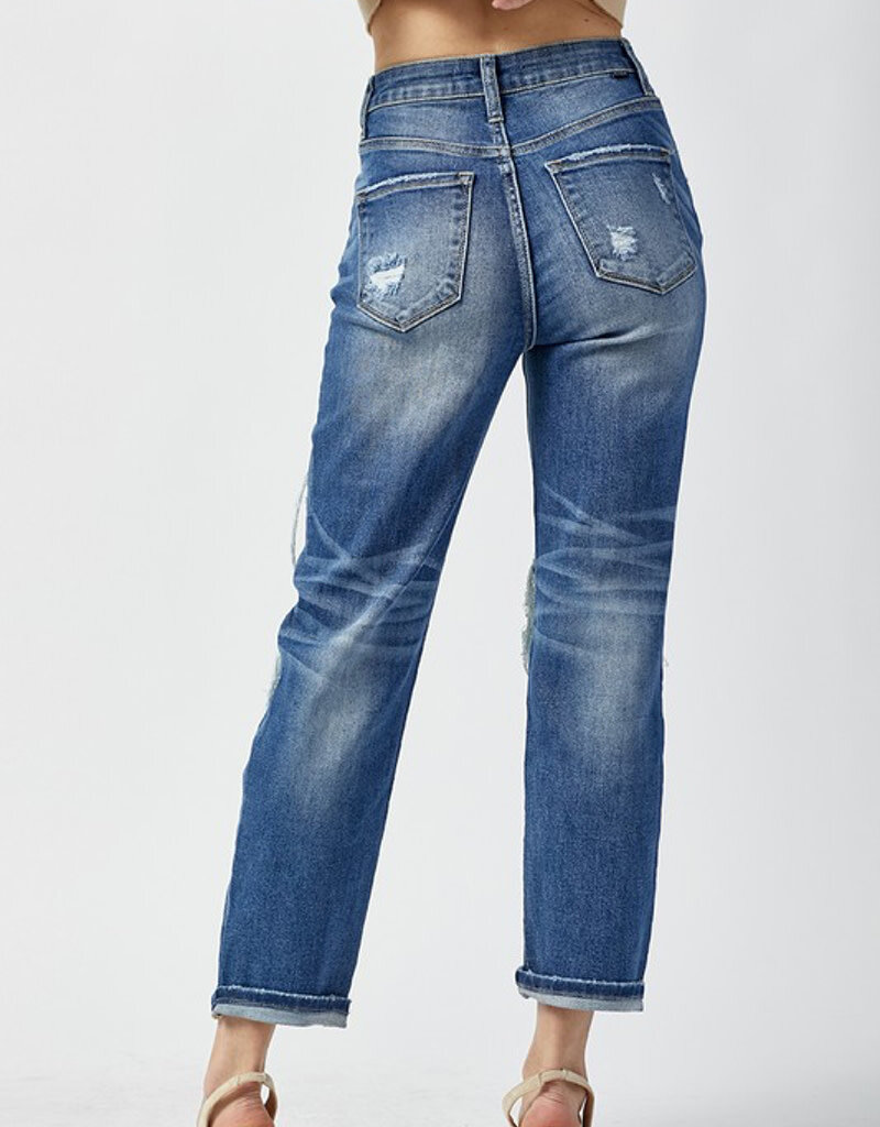 Gracie High Rise Straight Jeans - Dark