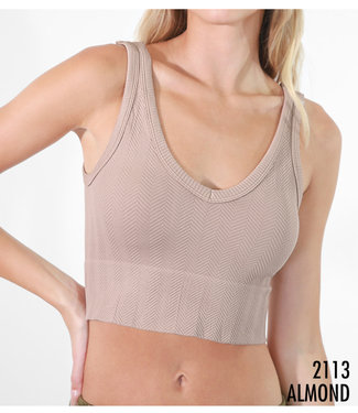 Ribbed Seamless High-Neck Cropped Tank Top/Bra – Bee Elle Boutique