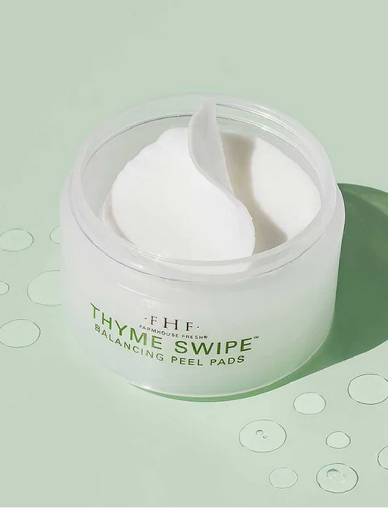 Thyme Swipe Organic Matcha + Thyme Balancing Peel Pads