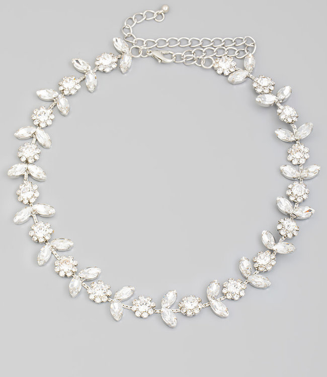 Crystal Flower Statement Collar Necklace By Brand X | notonthehighstreet.com