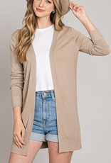 Curvy Open Front Duster - Taupe