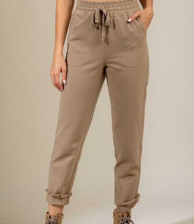 Bagatelle Cropped Cotton Twill Pants in Natural | Lyst