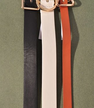 Shape leather belt