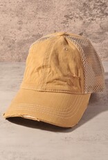 Distressed Mesh Hat