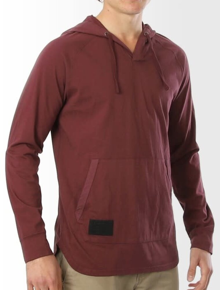 Contrast Henley Athletic T Shirt - Maroon