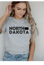 North Dakota Graphic T-Shirt - Gray