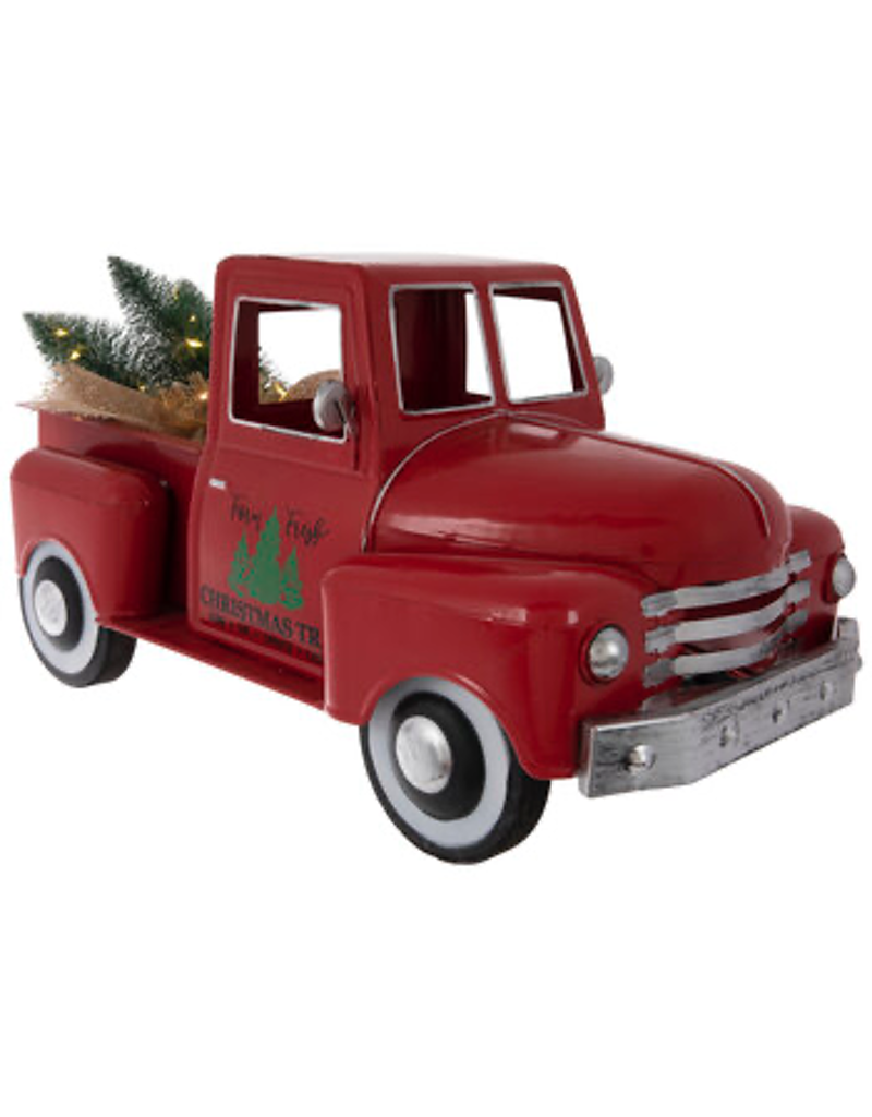 Light Up Red Vintage Metal Truck Boutique 23