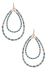 Faceted Bead Teardrop Earrings