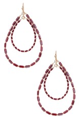 Faceted Bead Teardrop Earrings