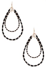 Faceted Bead Teardrop Earrings