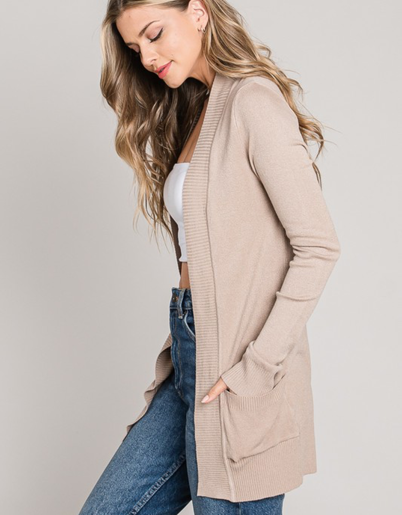 Classic Open Cardigan - Mocha