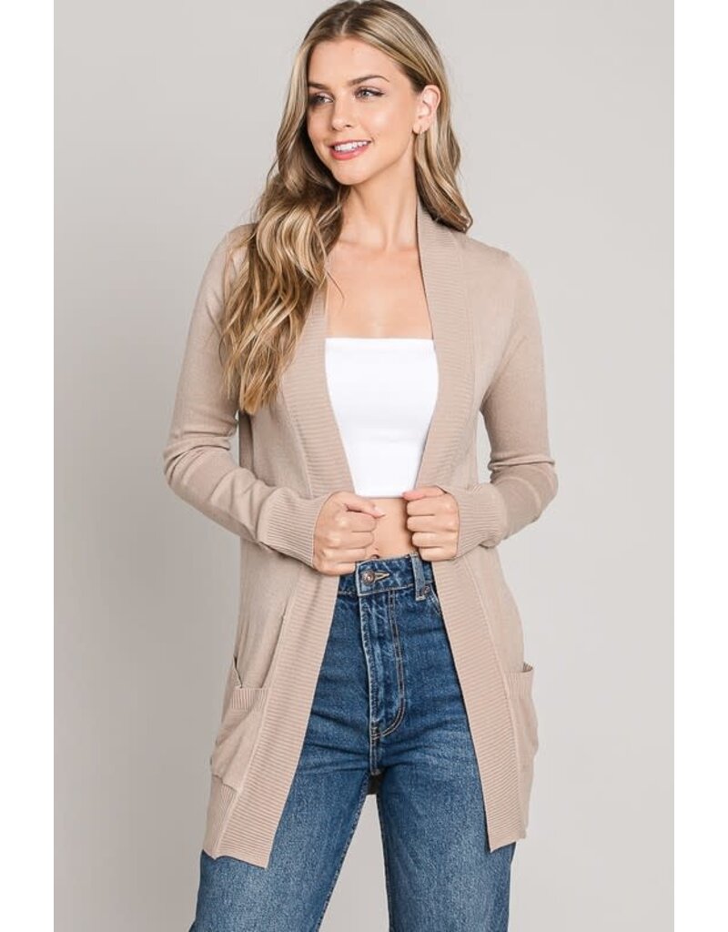 Classic Open Cardigan - Mocha