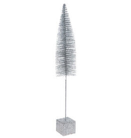 Glitter Bottle Brush Tree - Silver