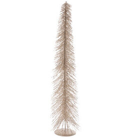 Tall Glitter Bottle Brush Tree - Champagne