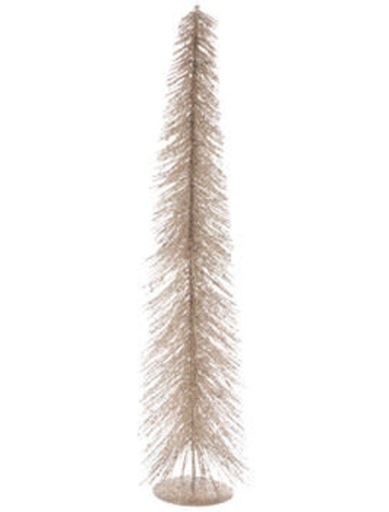 Tall Glitter Bottle Brush Tree - Champagne
