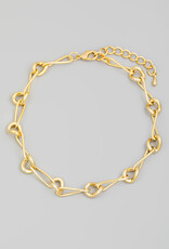 Oval Chain Link Twist Necklace