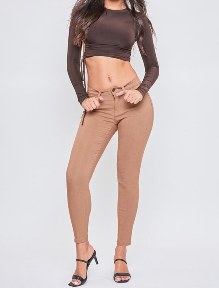 Mid - Rise Hyperstretch Skinny - Almond
