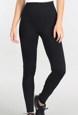 High Rise Solid Leggings - Black