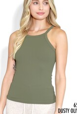 Highneck Ribbed Tank