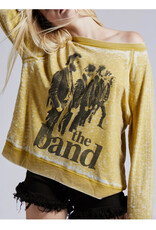 The Band Vintage-Washed Sweatshirt - Yellow