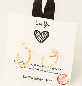 Mini Love Heart Hoop Earrings