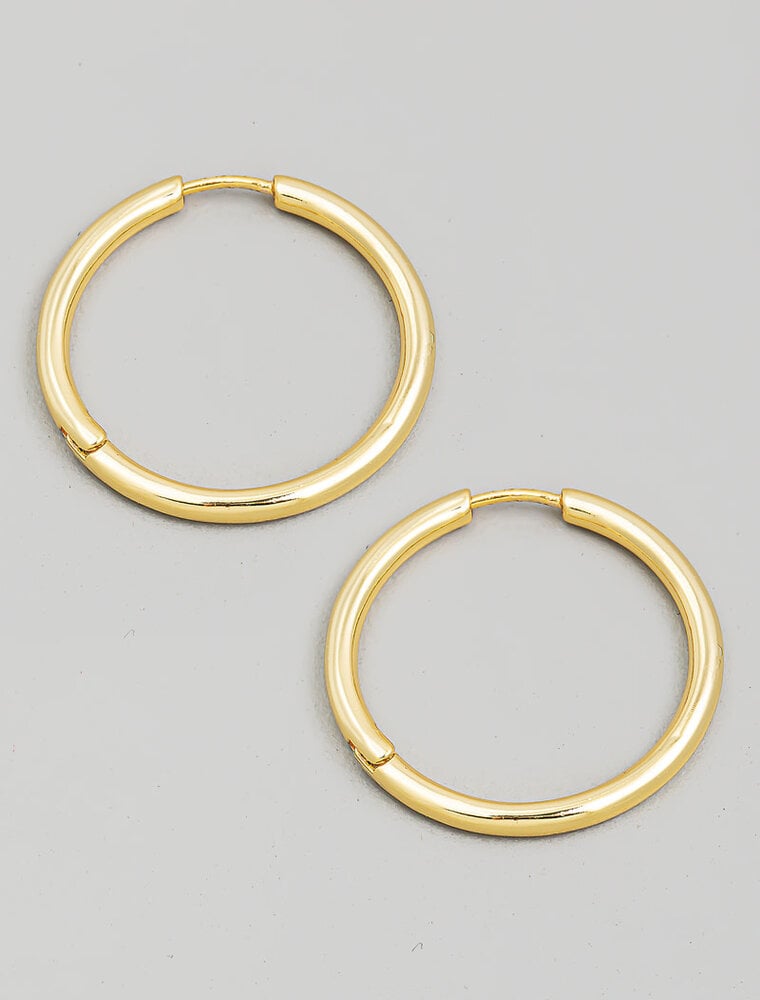 Circle Latch Hoop Earrings