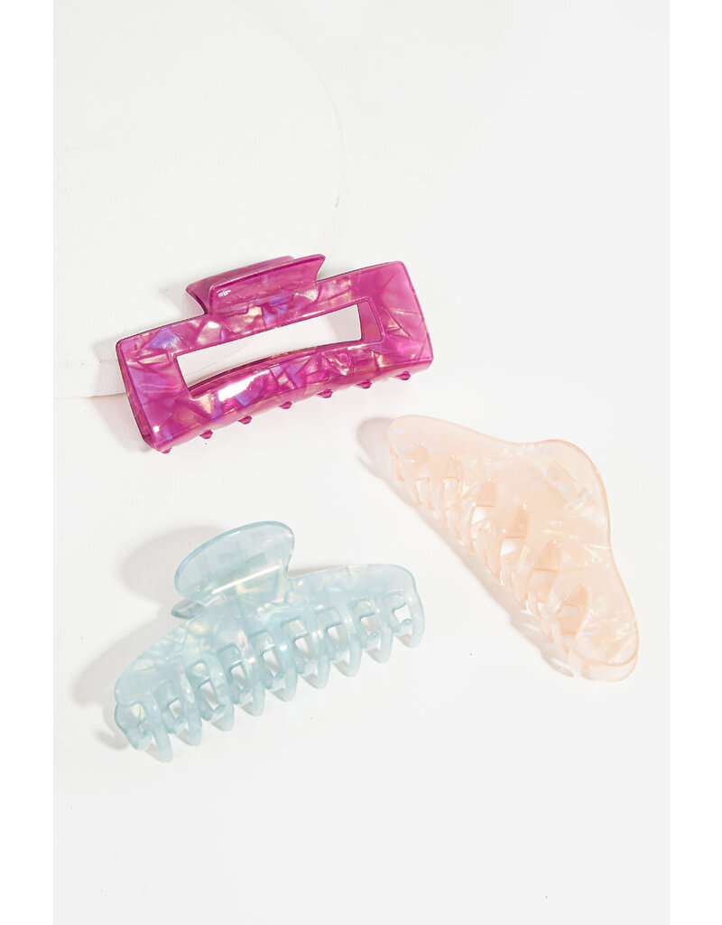 Shaped Acetate Hair Clips