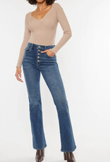 Zina High Rise Vintage Bootcut Jeans - Dark