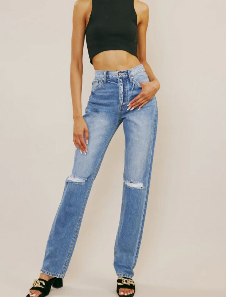 Ashe High Rise Straight Leg Jeans - Medium