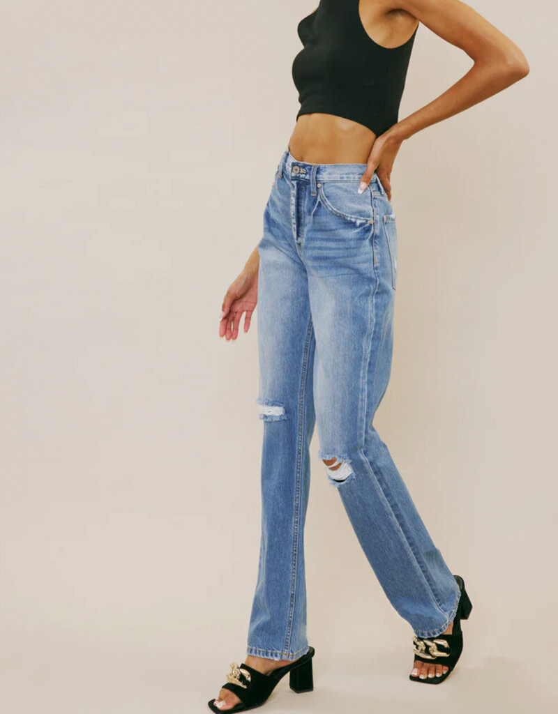 Ashe High Rise Straight Leg Jeans - Medium