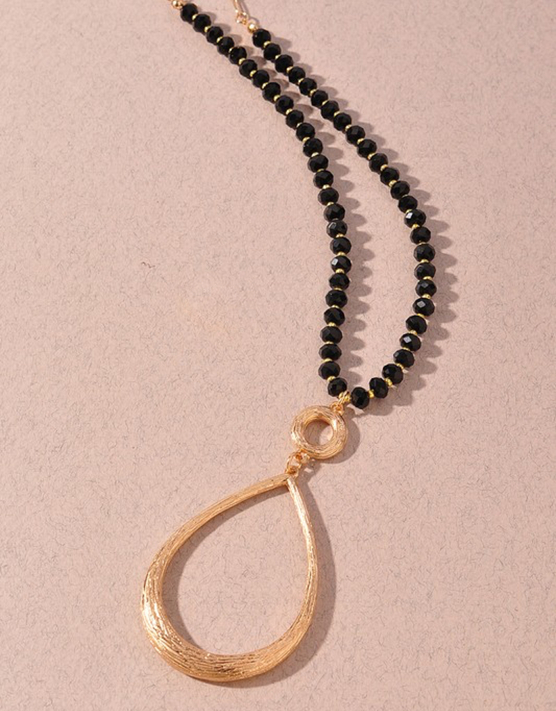 Teardrop Glass Beaded Necklace