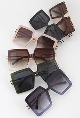 Big Square Cutout Detail Sunglasses