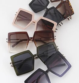 Big Square Cutout Detail Sunglasses