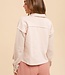 Cable Texture French Terry Short Jacket - Blush/Taupe
