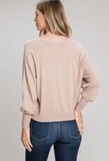 Balloon Sleeve Cardigan - Oatmeal