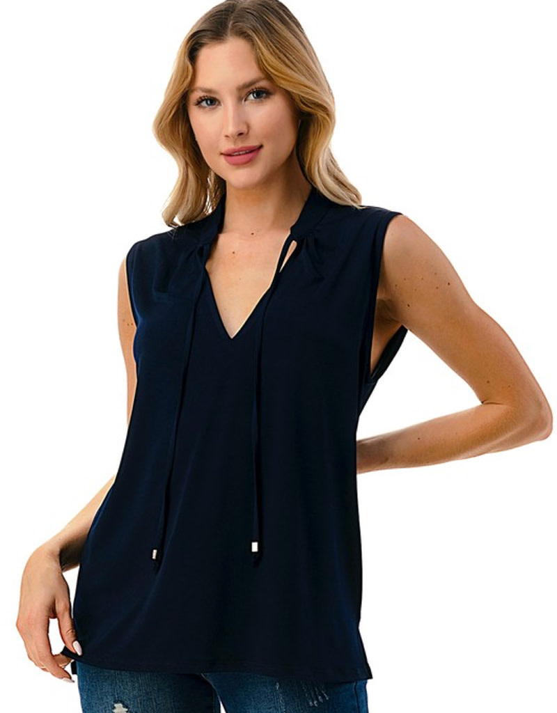 Barbara Sleeveless Top Navy Boutique 23